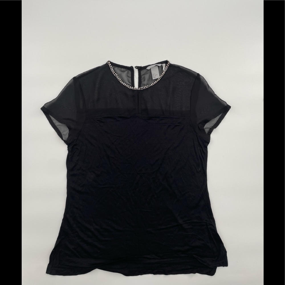 Top with jewelled neck line